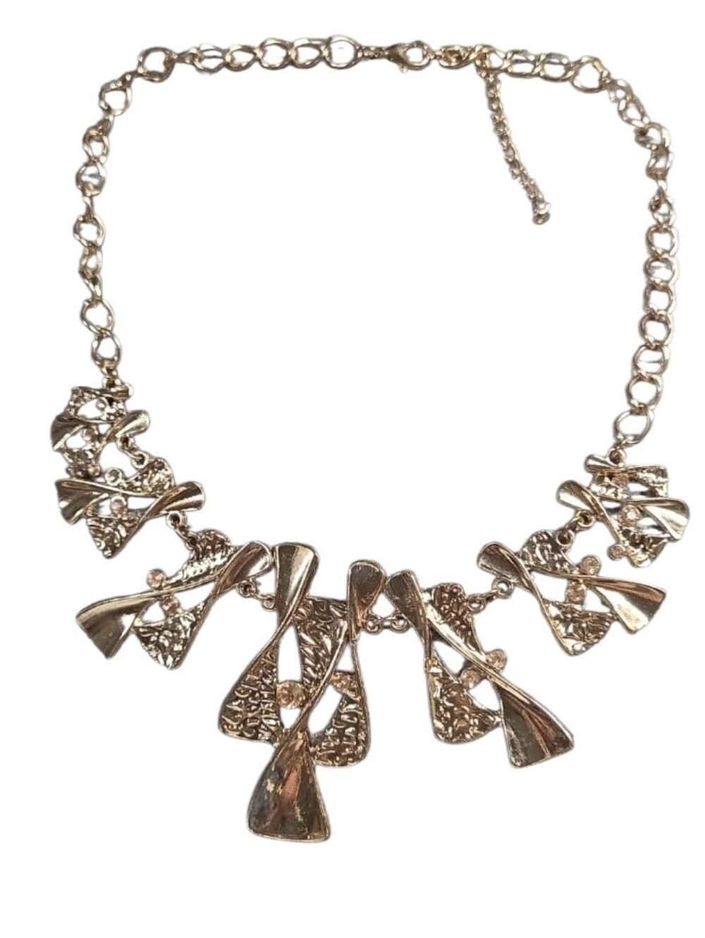 Nwot Gold Tone Statement Necklace Earring Set